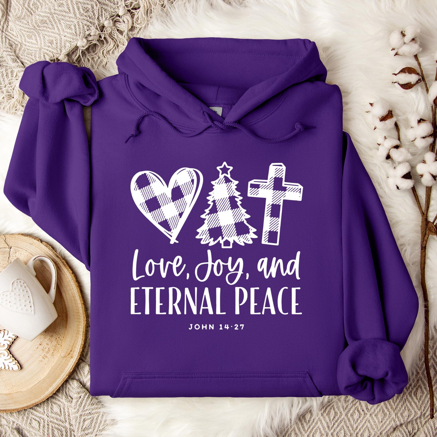 Love Joy And Eternal Peace John 14.27 Hoodie