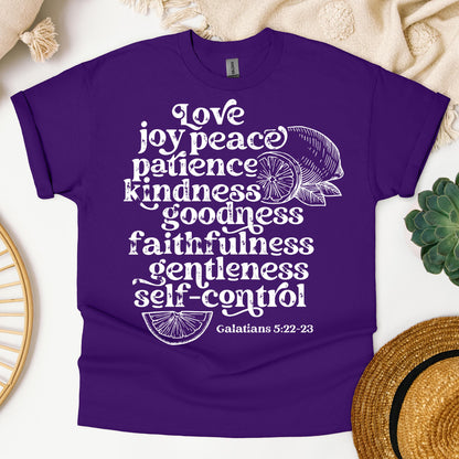 Love Joy Peace Patience Kindness Goodness Faithfulness Gentleness Self-control Galatians 5.22-23 01