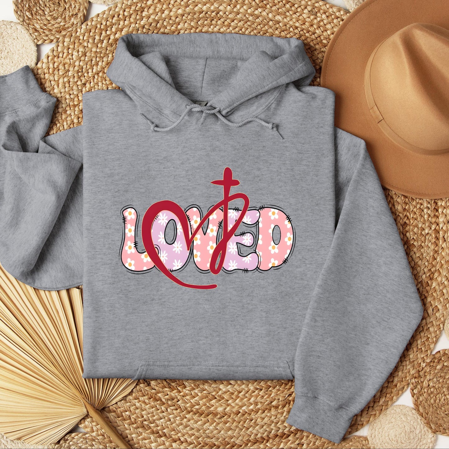 Loved Floral Cross