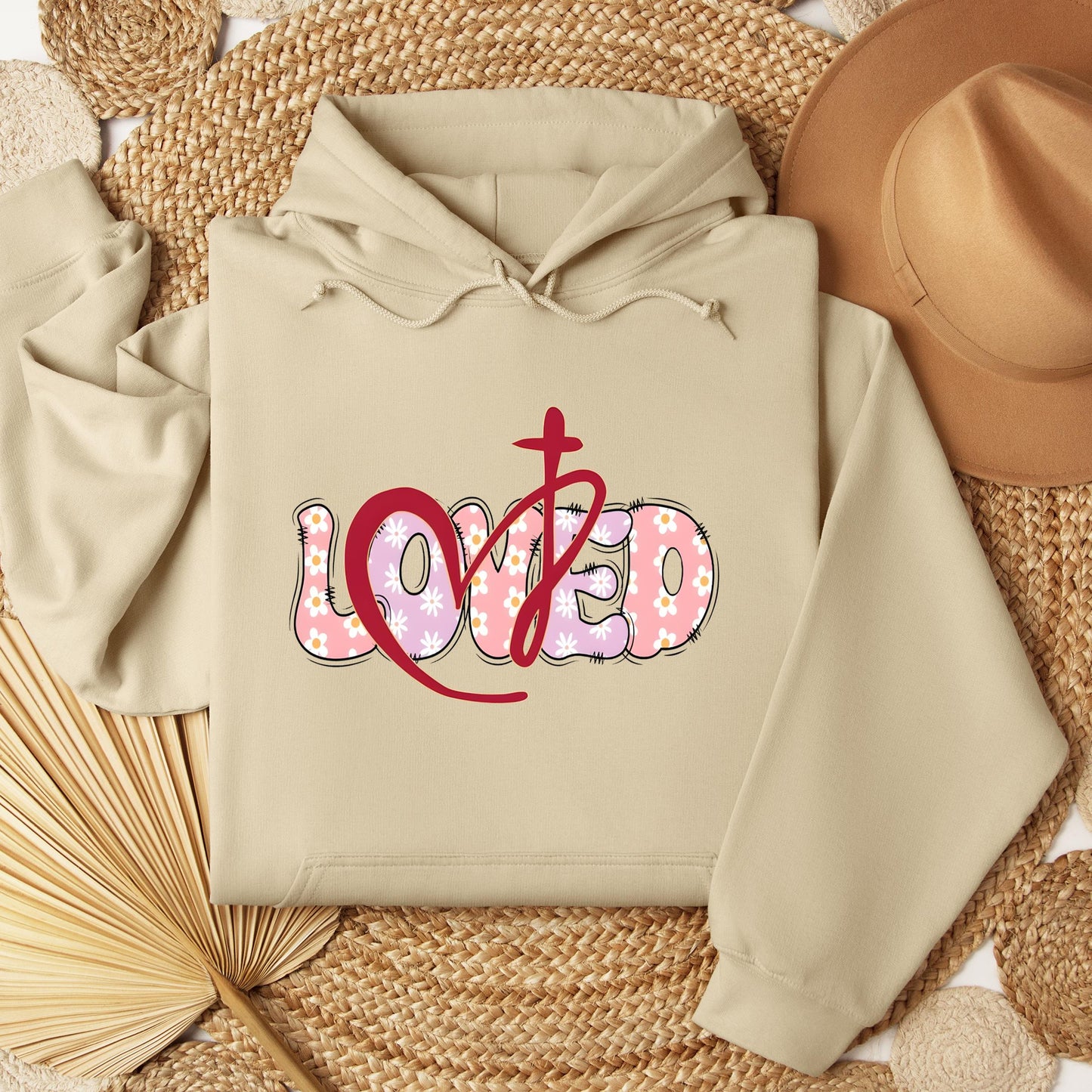 Loved Floral Cross