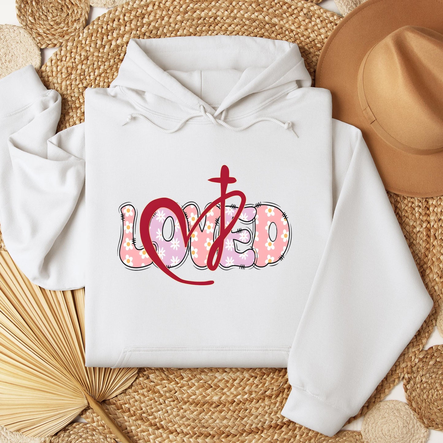 Loved Floral Cross