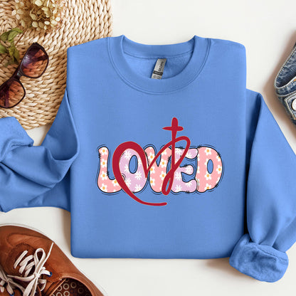 Loved Floral Cross