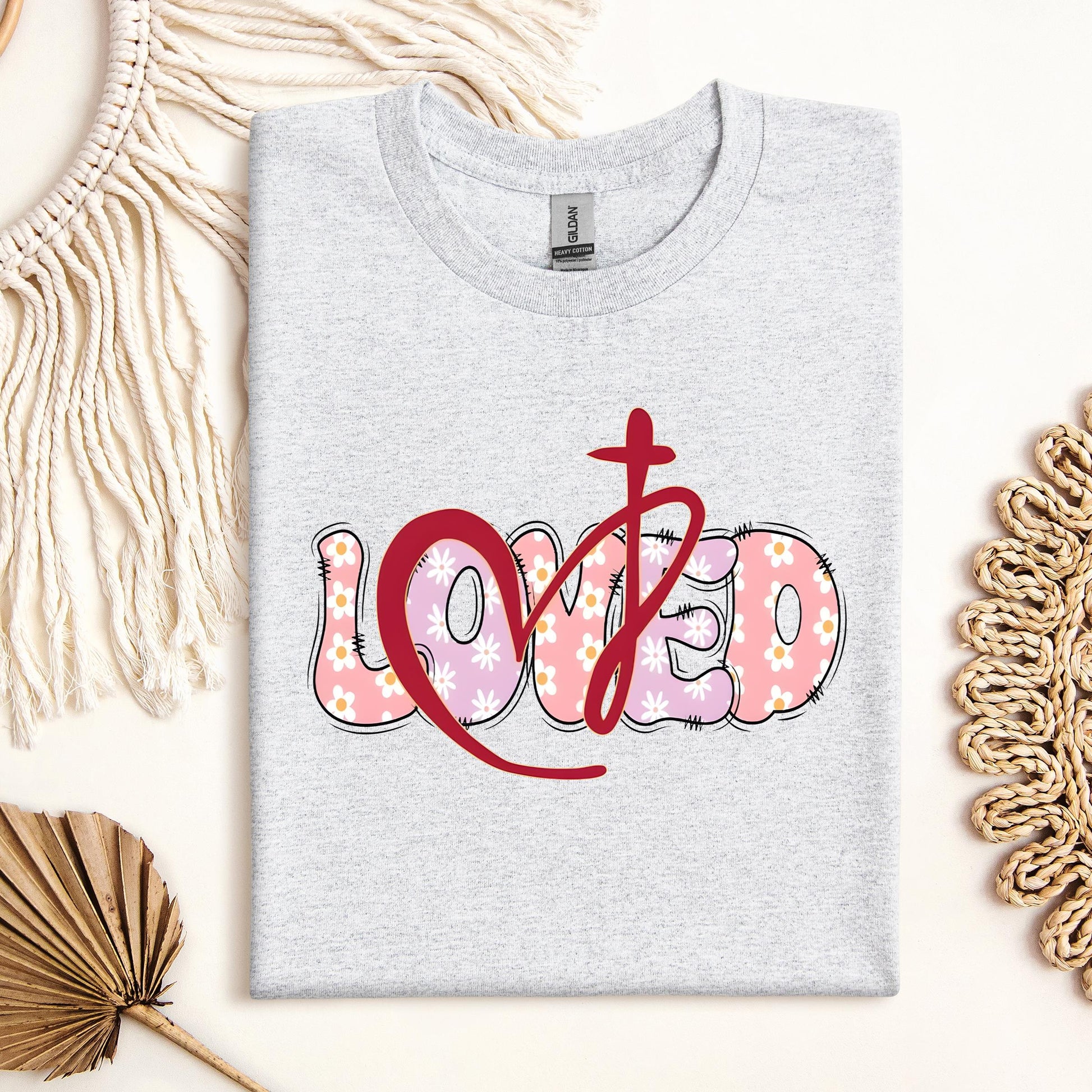 Loved Floral Cross
