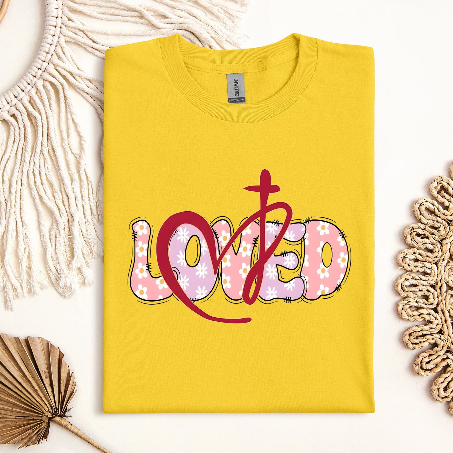 Loved Floral Cross