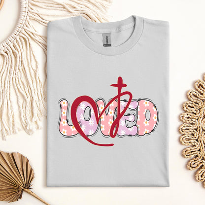 Loved Floral Cross
