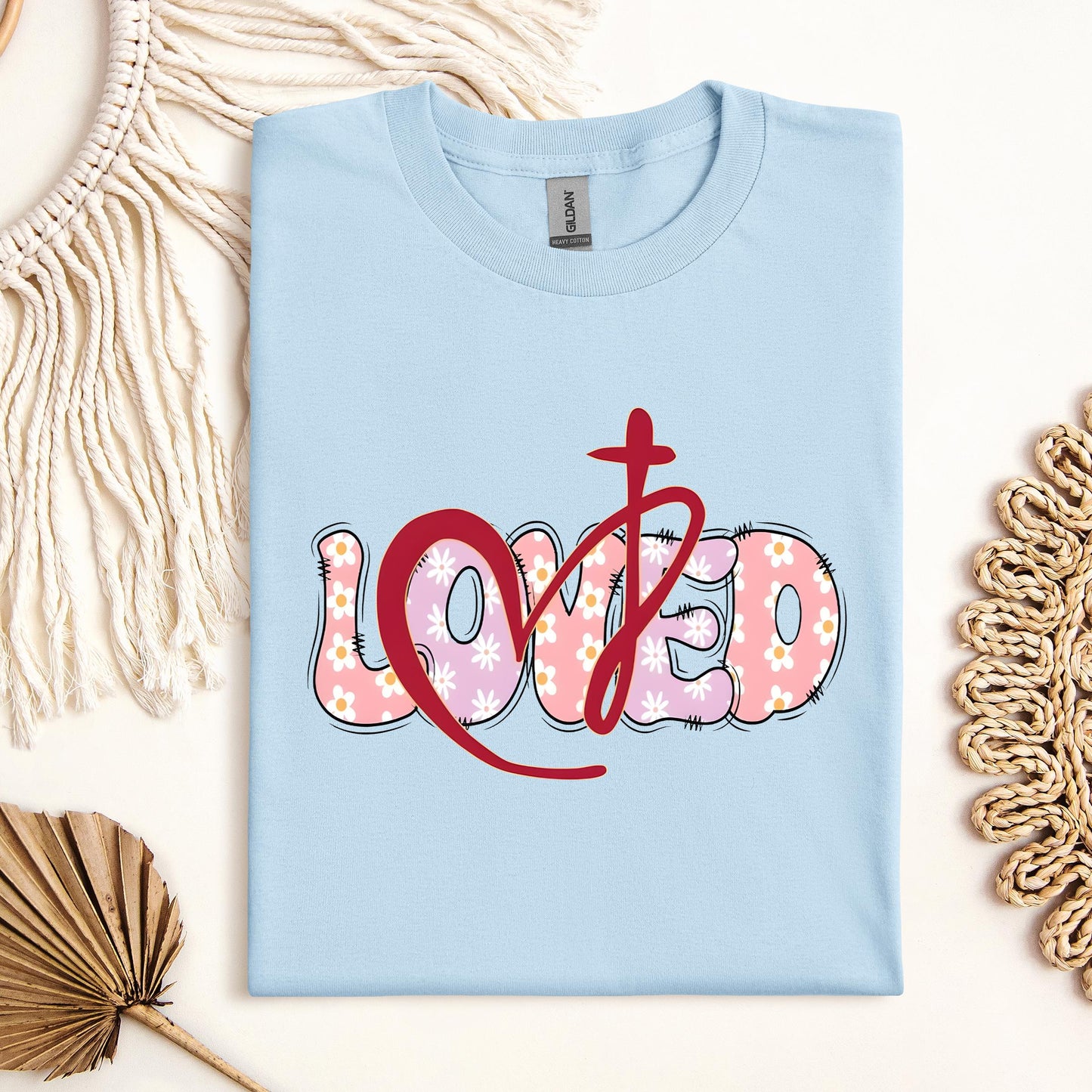 Loved Floral Cross