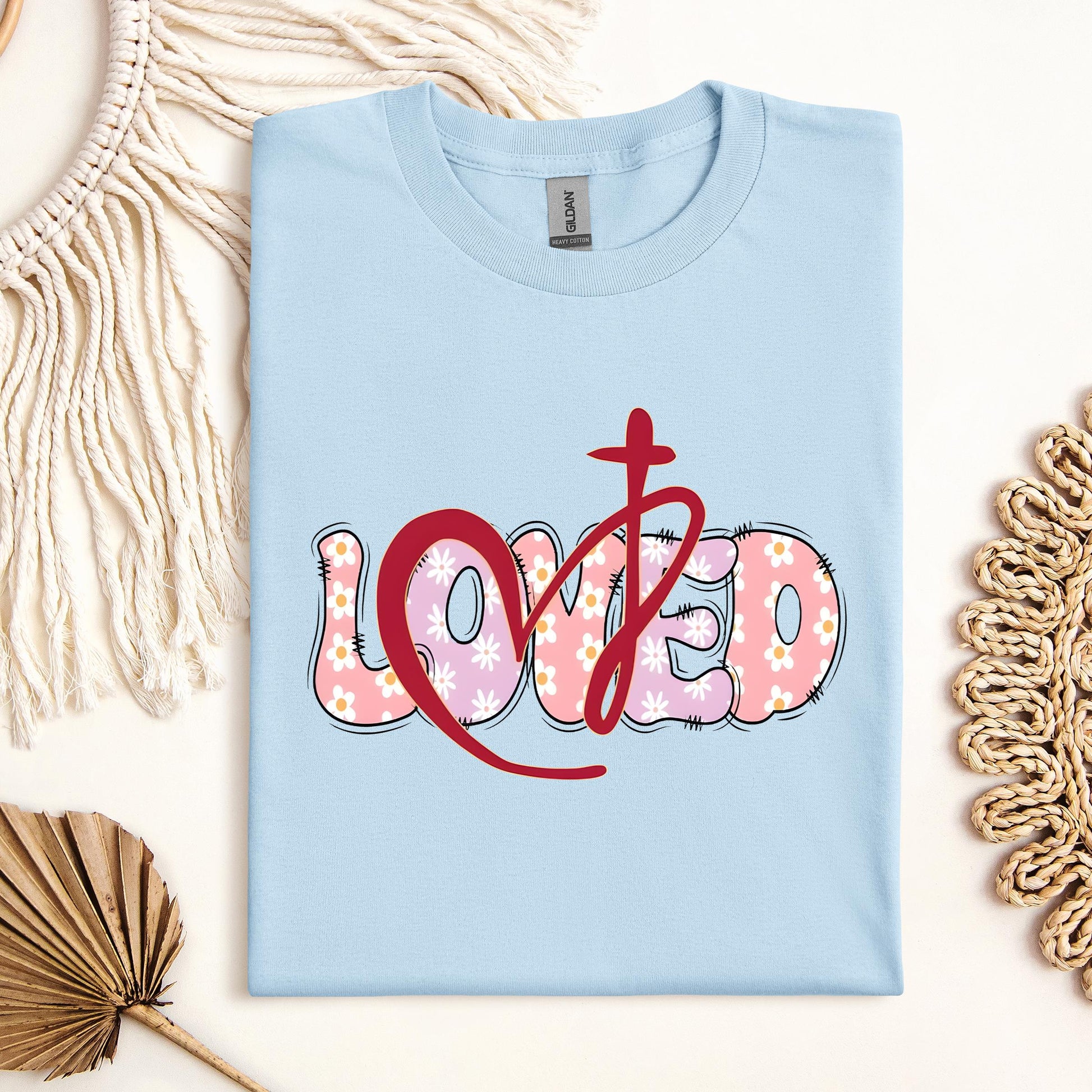 Loved Floral Cross