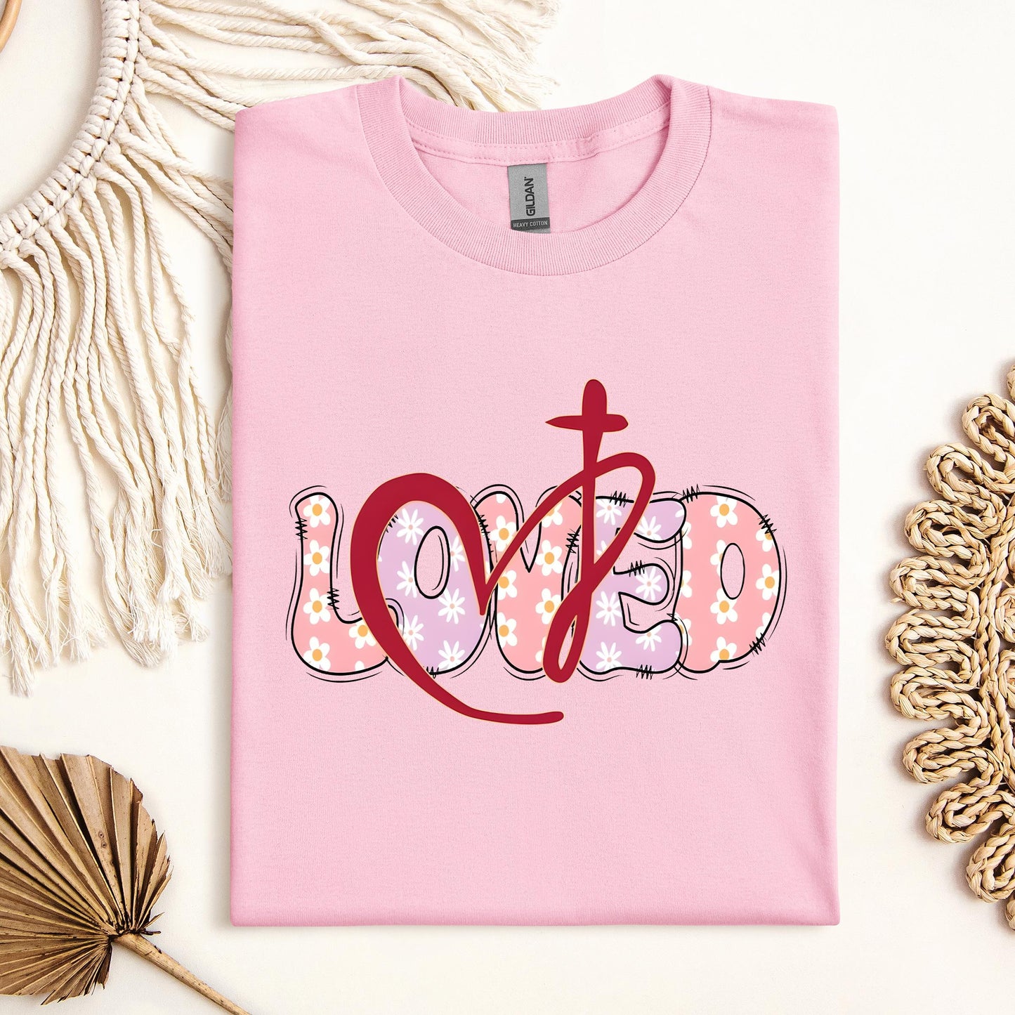 Loved Floral Cross