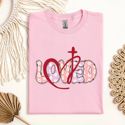 Loved Floral Cross