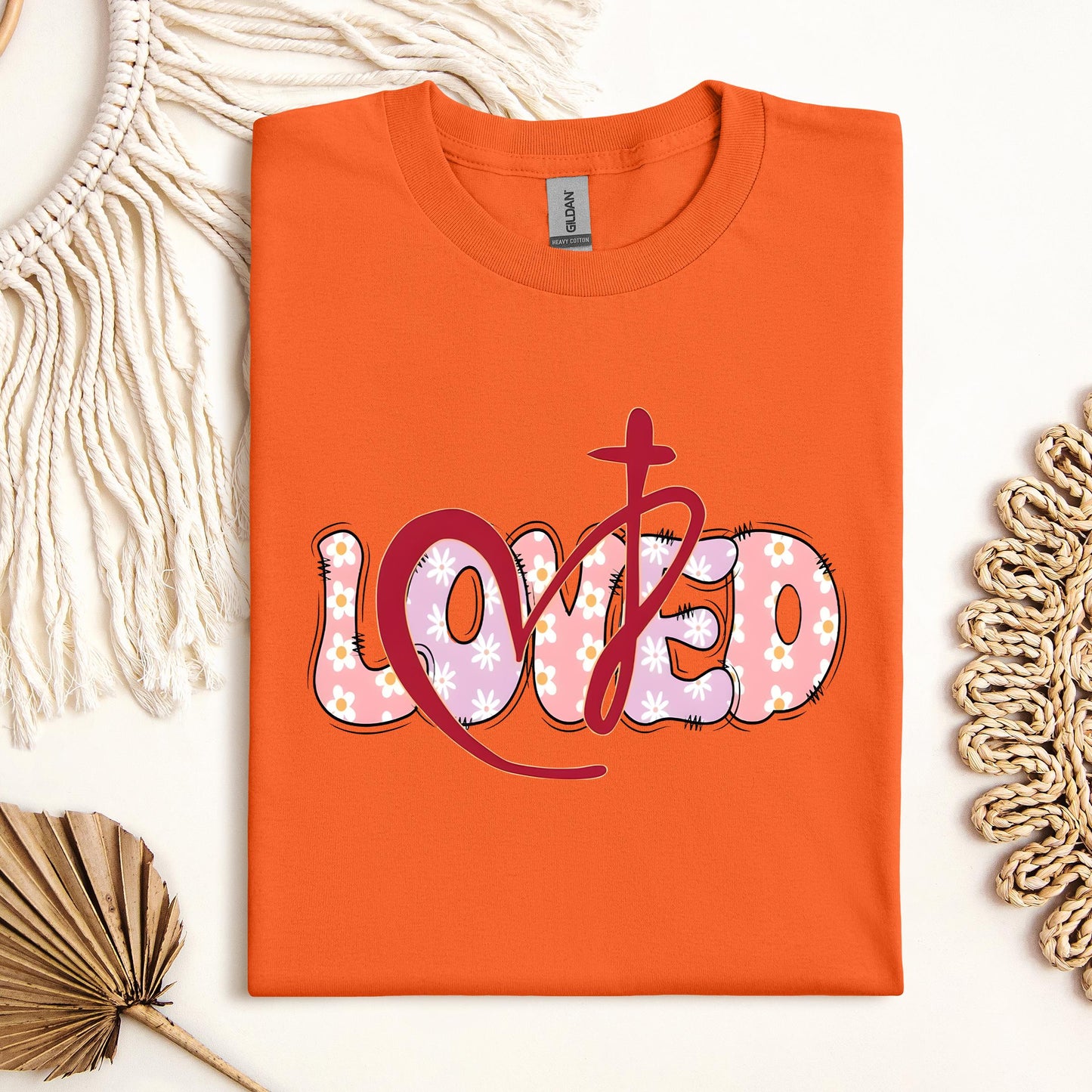 Loved Floral Cross