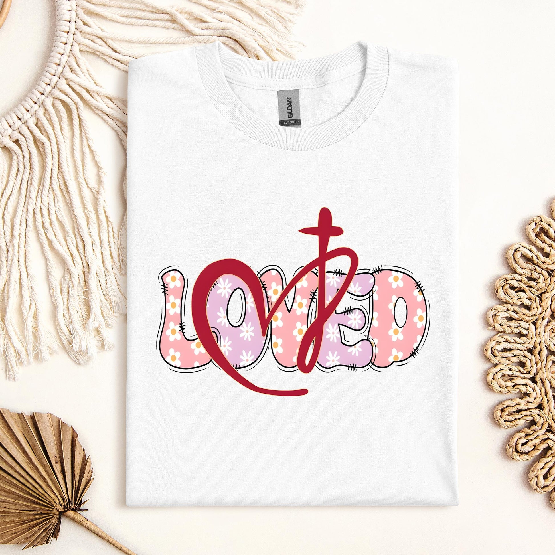 Loved Floral Cross