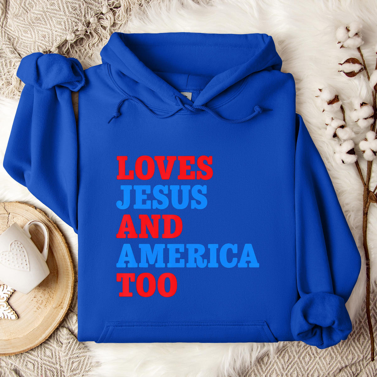 Loves Jesus and America Too 2 Hoodie