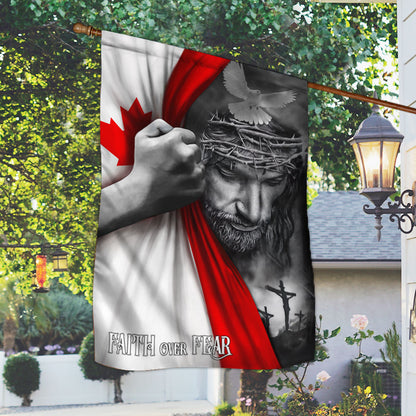 Jesus Flag Jesus Faith Over Fear Canadian Flag