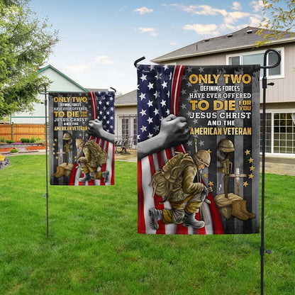 Jesus Christ And The American Veteran Flag, Veterans Day Decor