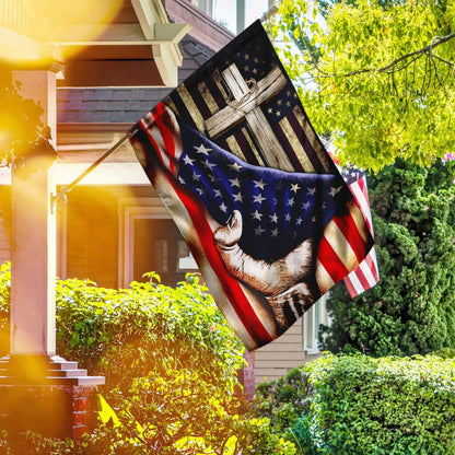 Christian Cross Flag - Faith-Inspired Gift for Spiritual Decor & Patriotic Pride