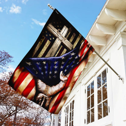 Christian Cross Flag - Faith-Inspired Gift for Spiritual Decor & Patriotic Pride