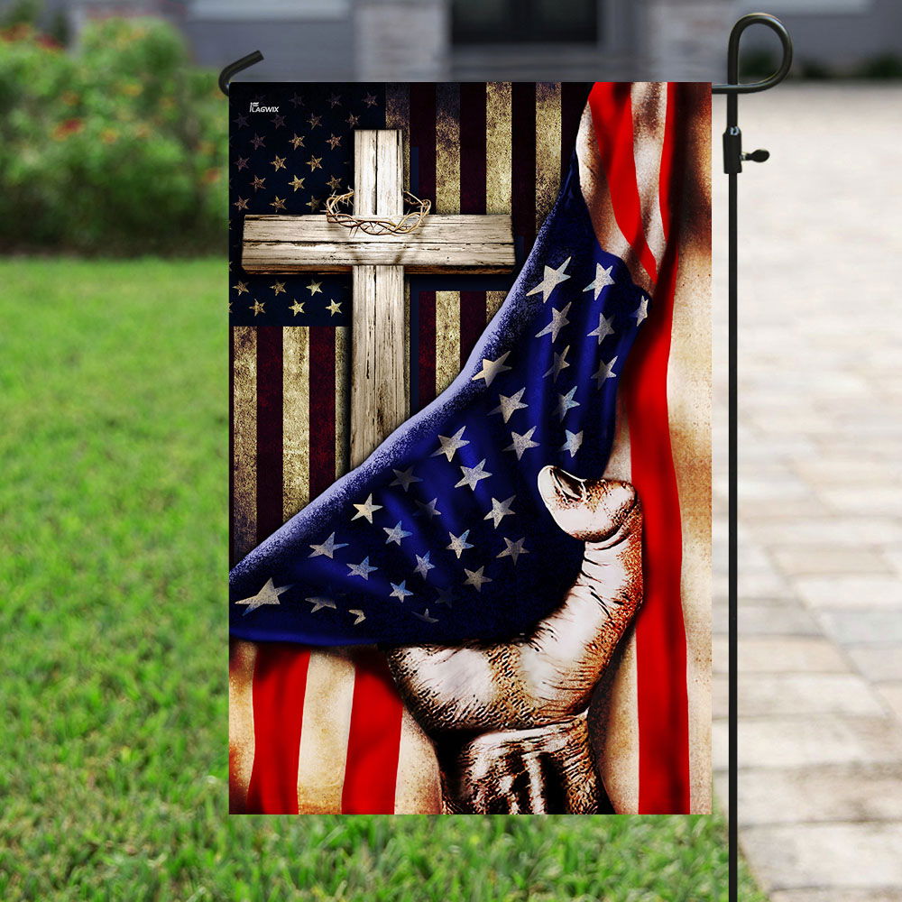 Christian Cross Flag - Faith-Inspired Gift for Spiritual Decor & Patriotic Pride