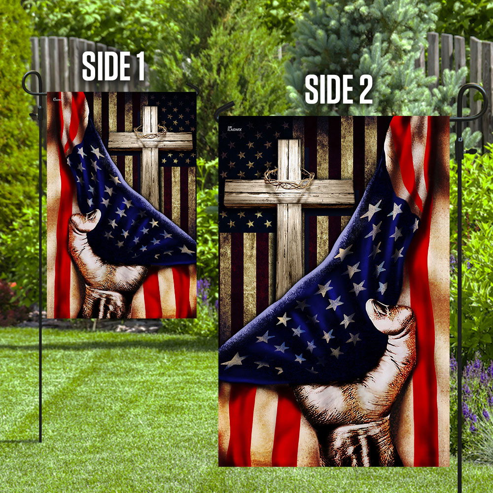 Christian Cross Flag - Faith-Inspired Gift for Spiritual Decor & Patriotic Pride