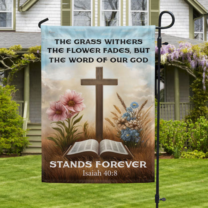 Christian Flag The Word Of Our God Stands Forever