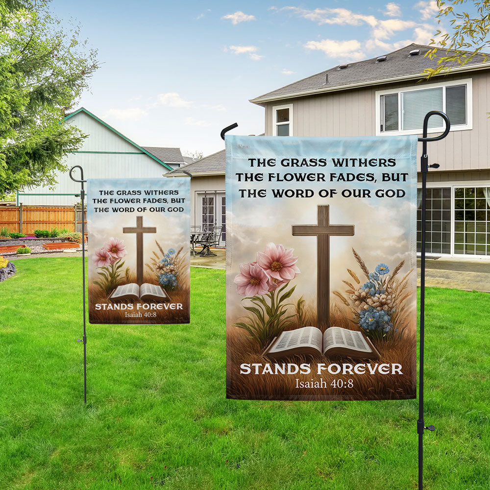 Christian Flag The Word Of Our God Stands Forever
