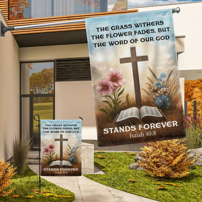 Christian Flag The Word Of Our God Stands Forever