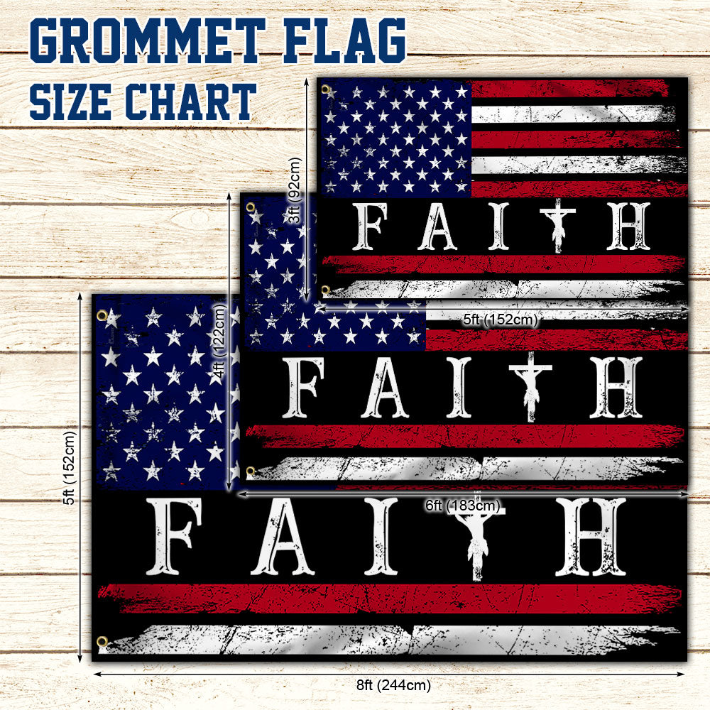 Faith In God Jesus Grommet Flag QNN43GFV1