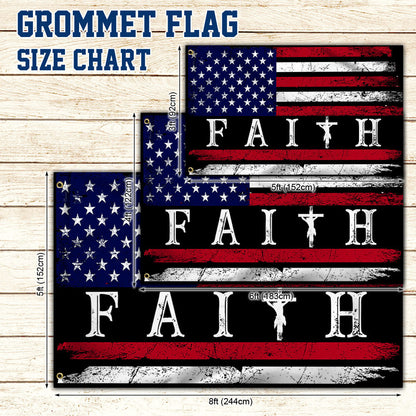 Faith In God Jesus Grommet Flag QNN43GFV1