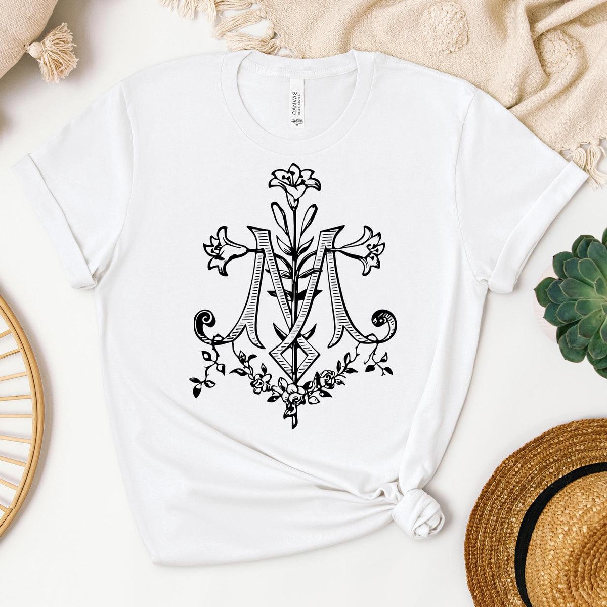 Marian Cross Floral 01