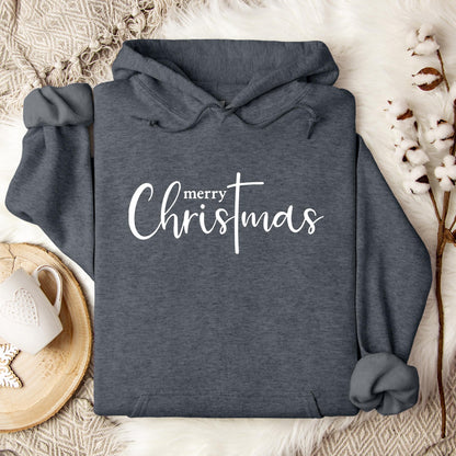 Merry Christmas Cross Hoodie