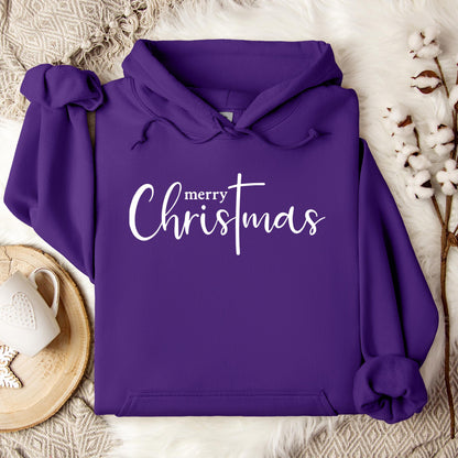 Merry Christmas Cross Hoodie