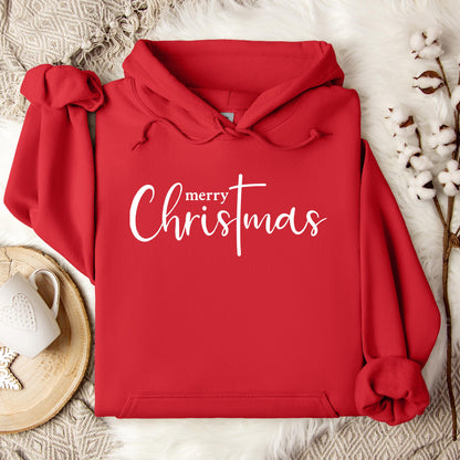 Merry Christmas Cross Hoodie