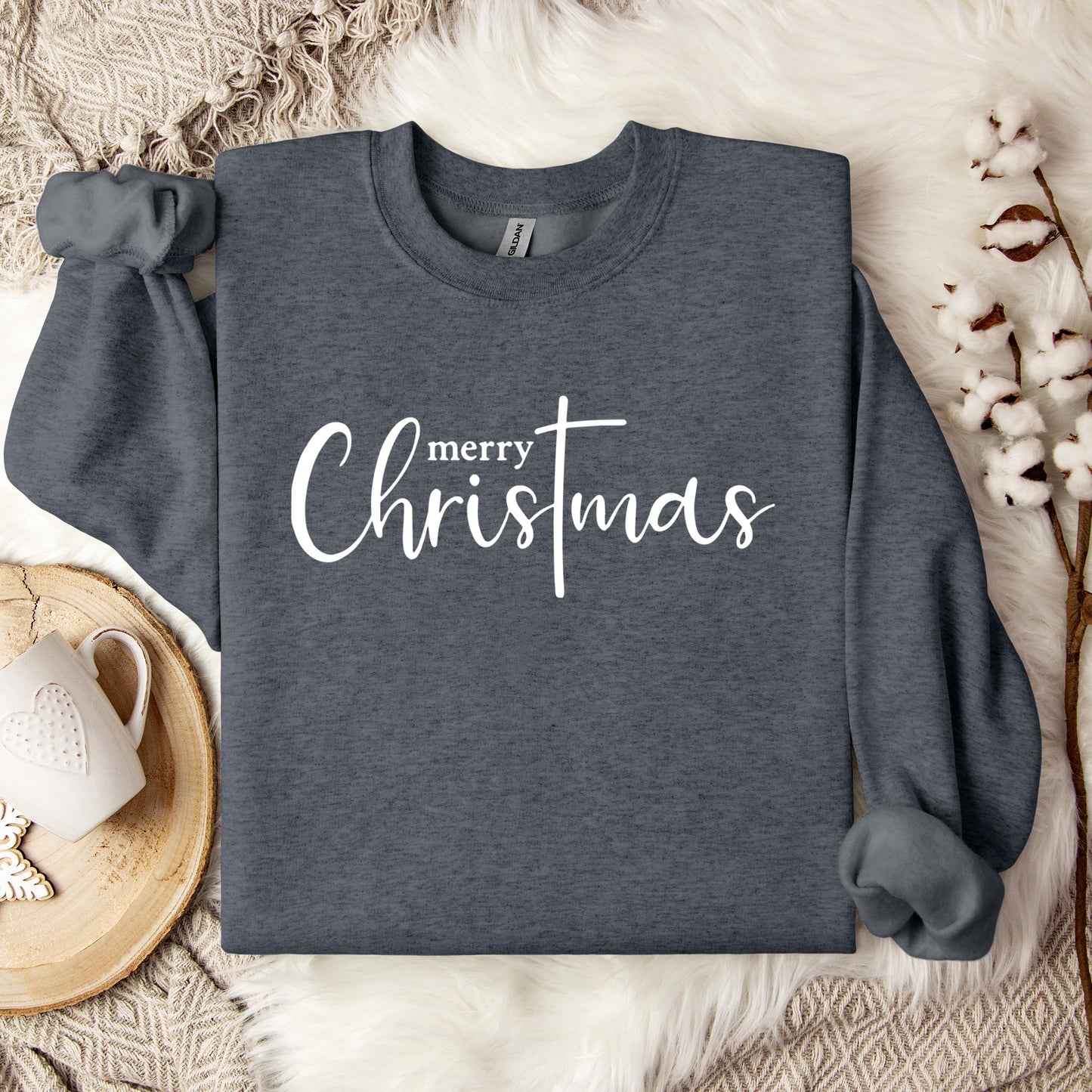 Merry Christmas Cross Sweatshirt