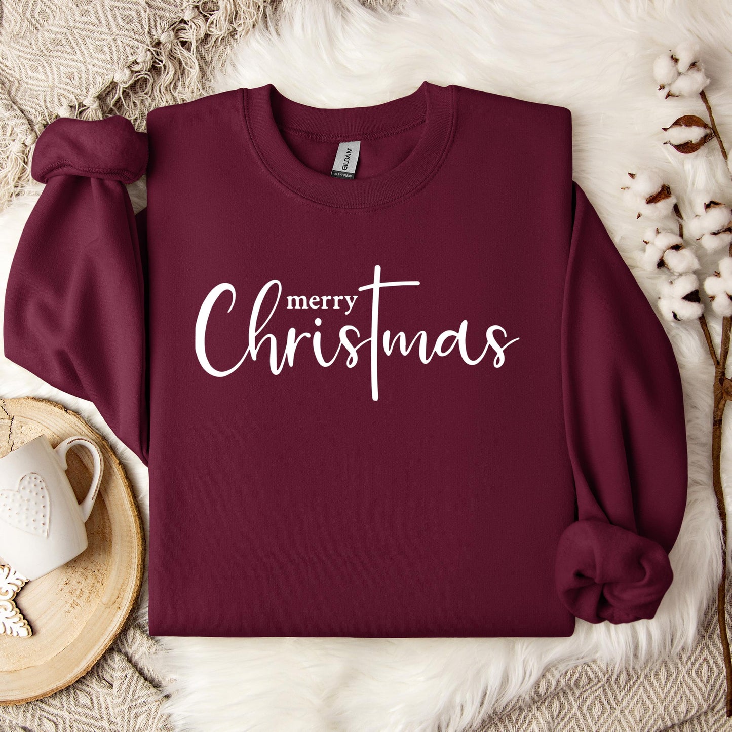 Merry Christmas Cross Sweatshirt