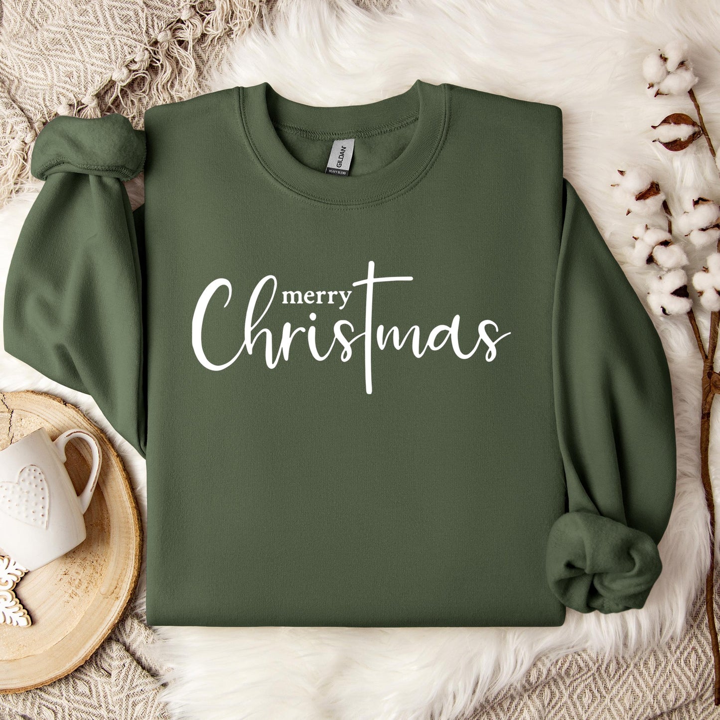 Merry Christmas Cross Sweatshirt