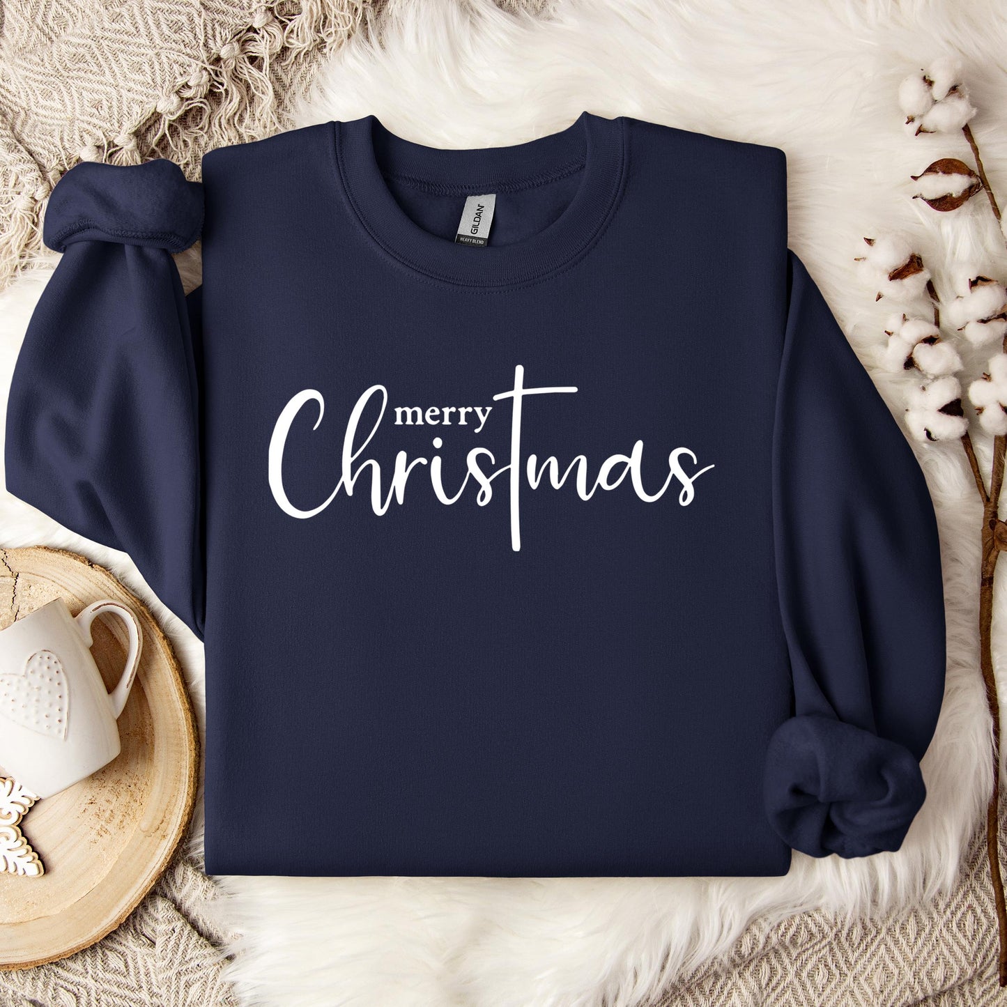 Merry Christmas Cross Sweatshirt