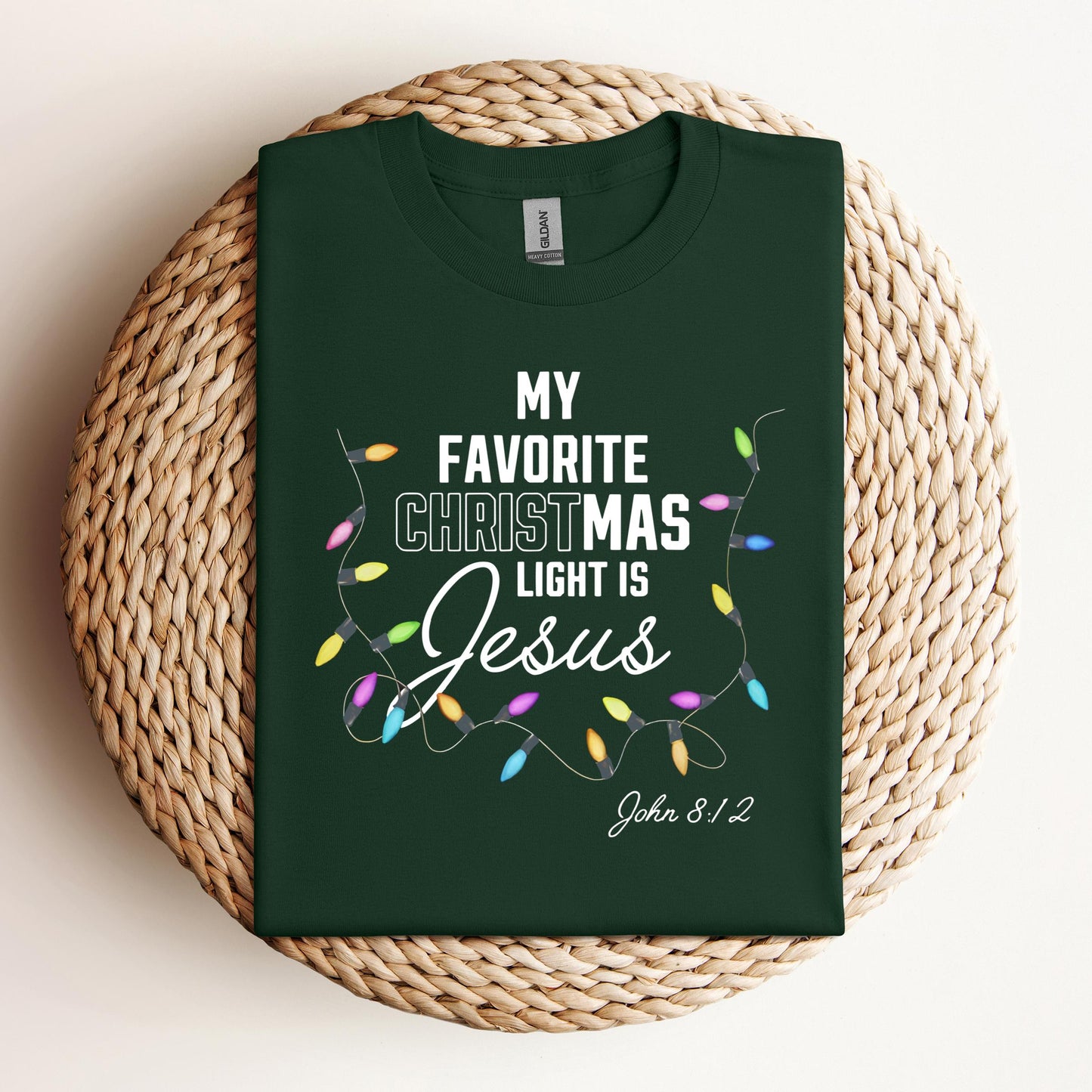 My Favorite Christmas Light Is Jesus John 8.12