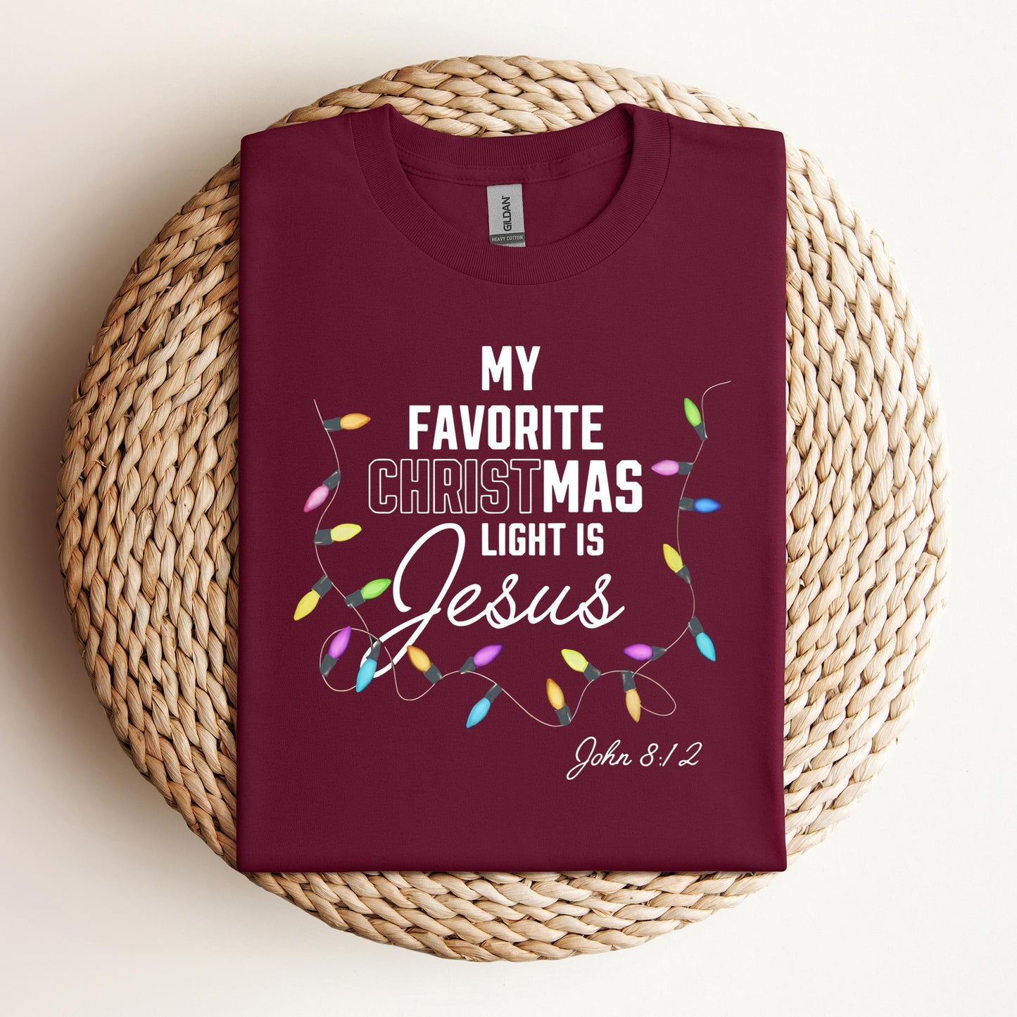 My Favorite Christmas Light Is Jesus John 8.12