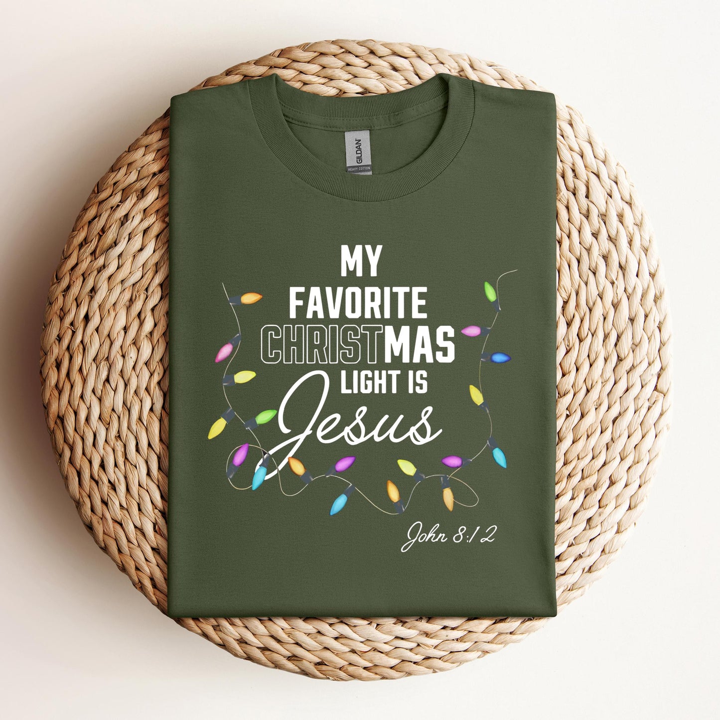 My Favorite Christmas Light Is Jesus John 8.12