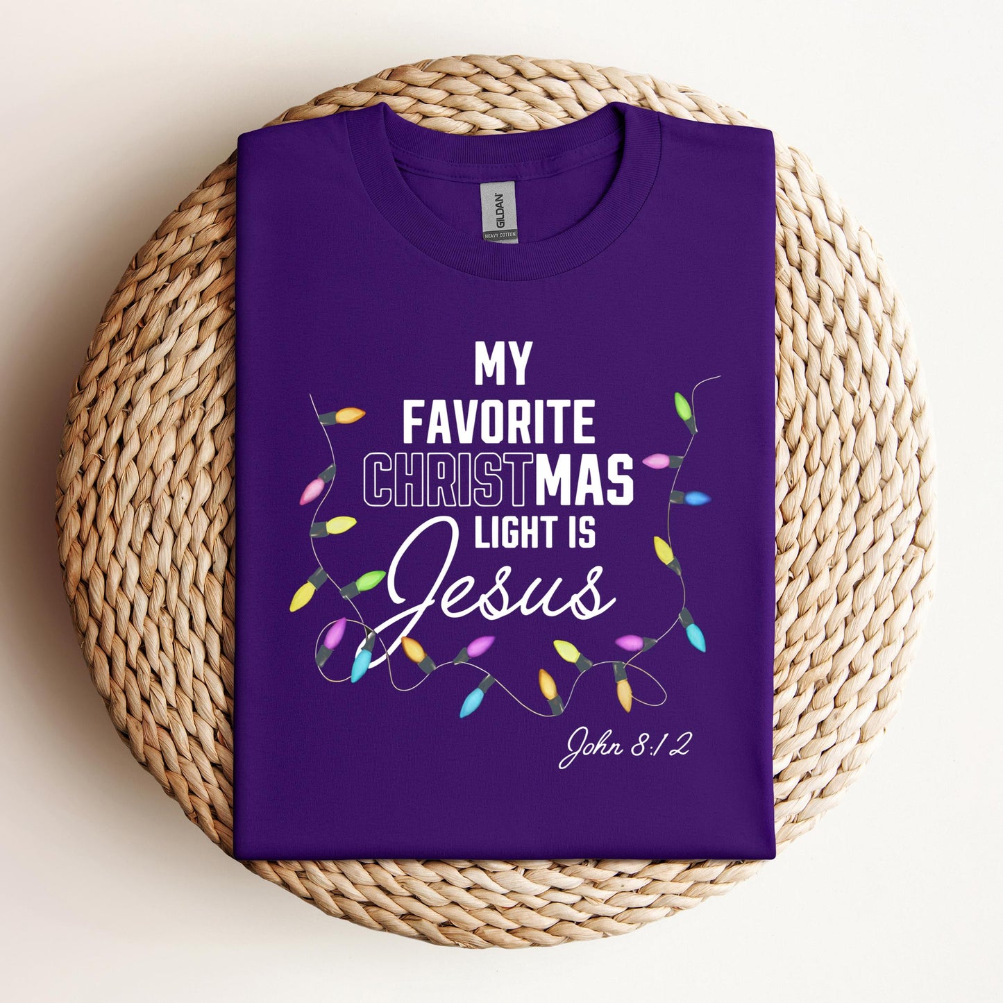 My Favorite Christmas Light Is Jesus John 8.12