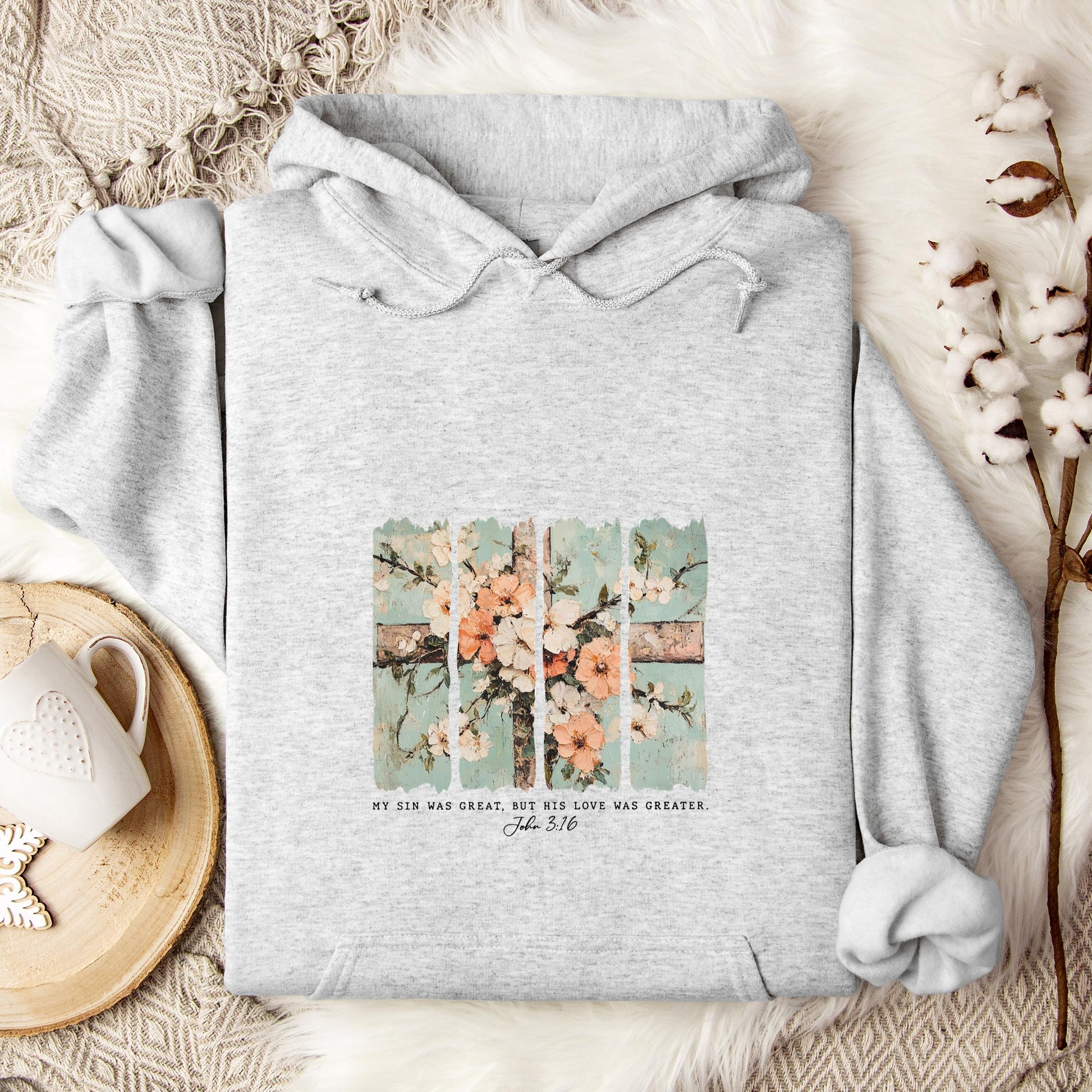 My Sin Was Great But His Love Was Created John 3.16 Hoodie