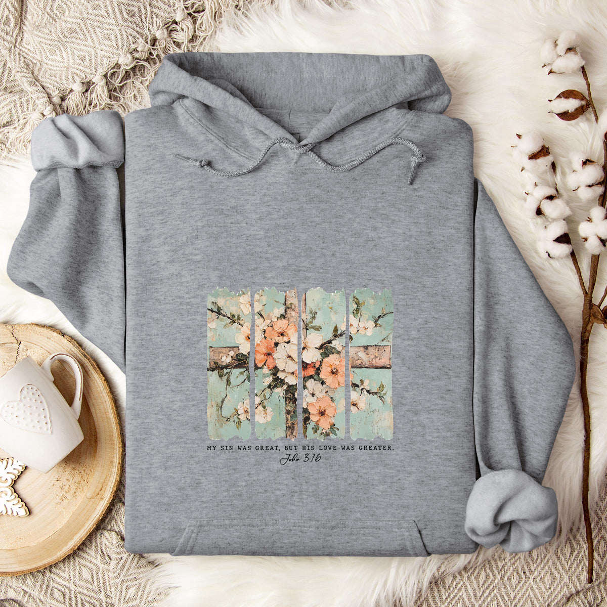 My Sin Was Great But His Love Was Created John 3.16 Hoodie