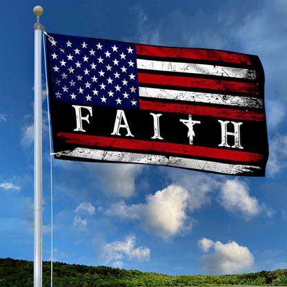 Faith In God Jesus Grommet Flag QNN43GFV1