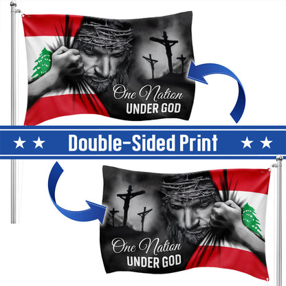 Jesus Flag One Nation Under God Lebanon Grommet Flag