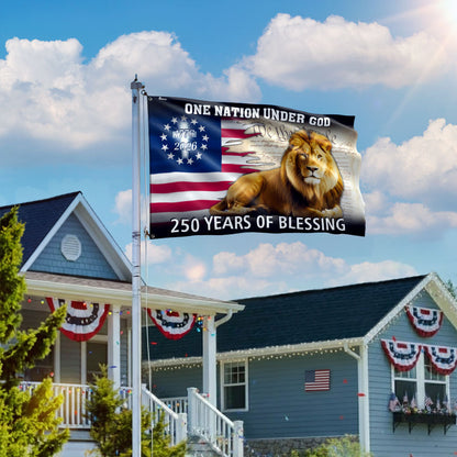 250 Years of Blessing Flag, Lion Of Judah American Grommet Flag