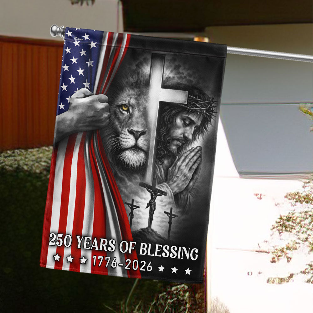 250 Years of Blessing American Flag, Lion Of Judah Jesus God US Flag