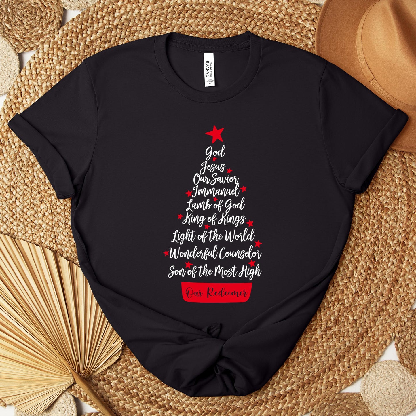Name Of Jesus Christmas Tree 01 Premium T-shirt