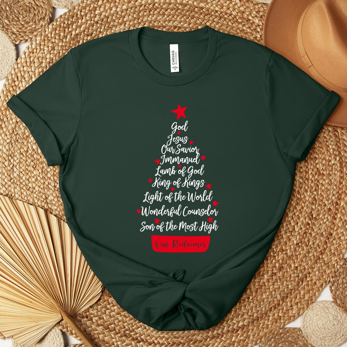 Name Of Jesus Christmas Tree 01 Premium T-shirt