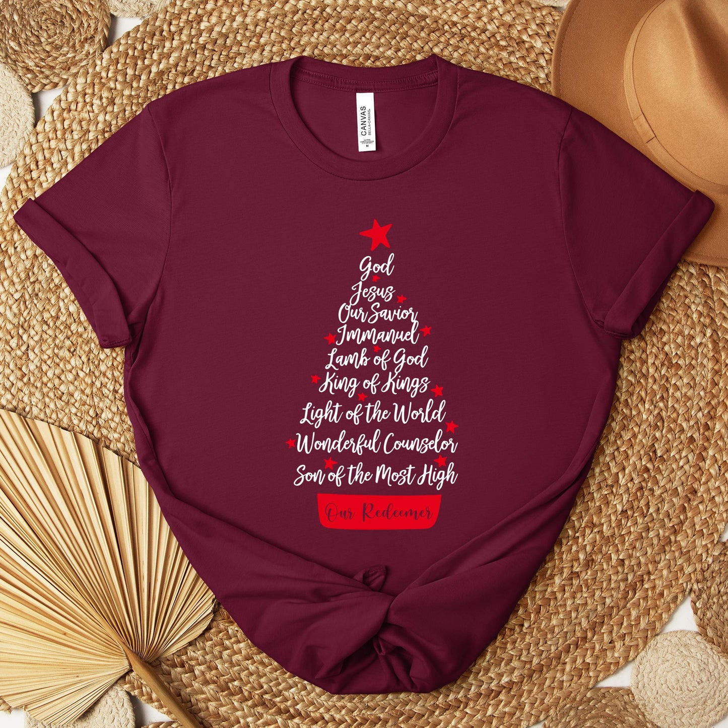 Name Of Jesus Christmas Tree 01 Premium T-shirt