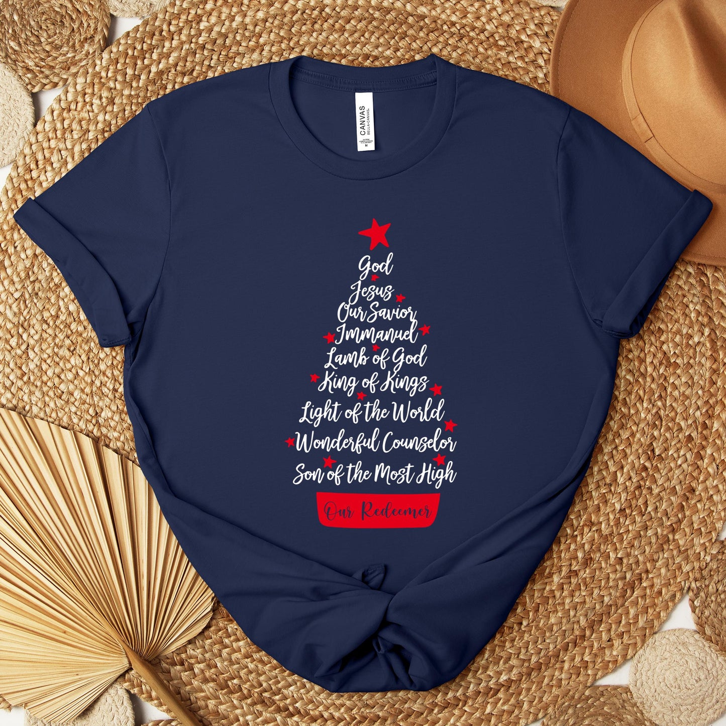 Name Of Jesus Christmas Tree 01 Premium T-shirt