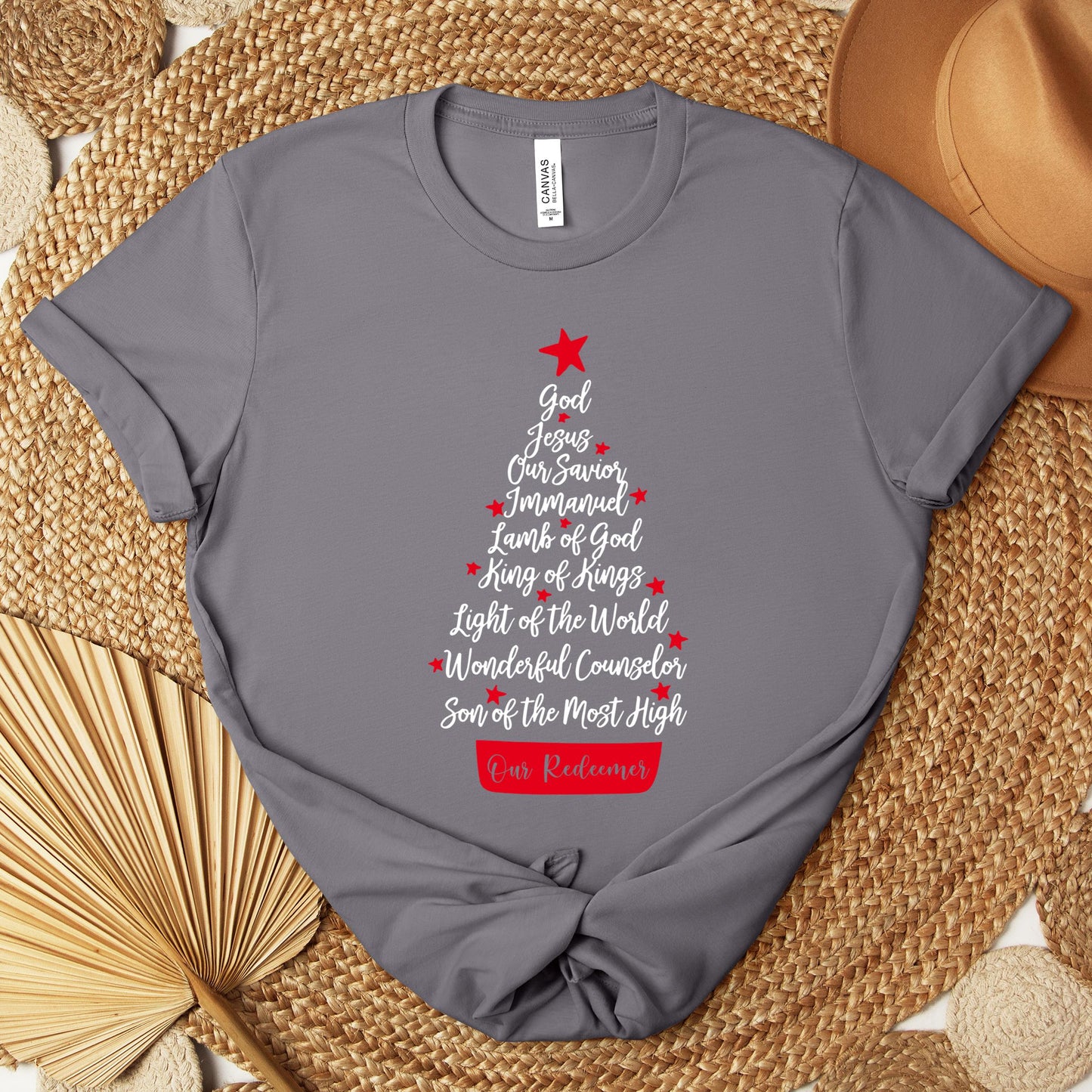 Name Of Jesus Christmas Tree 01 Premium T-shirt